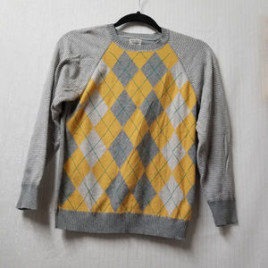 Old Navy Women's Gray Diamond Pattern Sweater SZ L